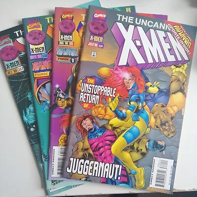 Buy Uncanny X-Men Vol.1 #334-337 4 Comic Lot 1996 Marvel US Comics Onslaught Lobdell • 19.95£