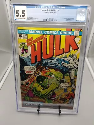 Buy Incredible Hulk #180 CGC 5.5 Marvel Comics 1974 1st Appearance Of Wolverine • 496.38£