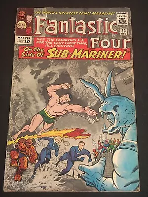 Buy THE FANTASTIC FOUR #33 First Attuma, G Condition • 39.53£