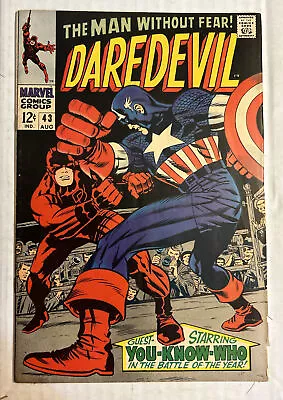Buy Daredevil #43 Origin Retold Captain America Cover Appearance 1968 Marvel VF- • 35.62£