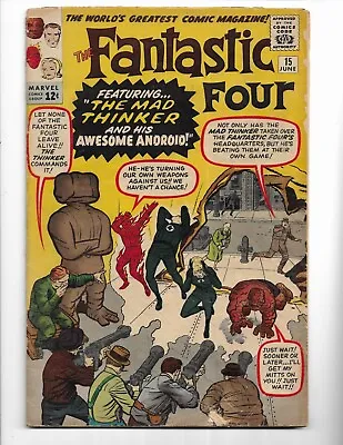 Buy Fantastic Four 15 - G/vg 3.0 - 1st Appearance Of The Mad Thinker (1963) • 158.32£