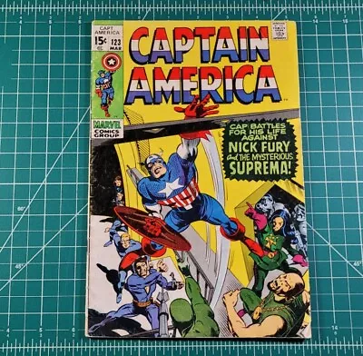 Buy Captain America #123 (1969) Low Grade Reader Copy Stan Lee Gene Colan Classic • 11.98£