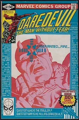 Buy Marvel Comics DAREDEVIL #167 Frank Miller VF! • 15.81£