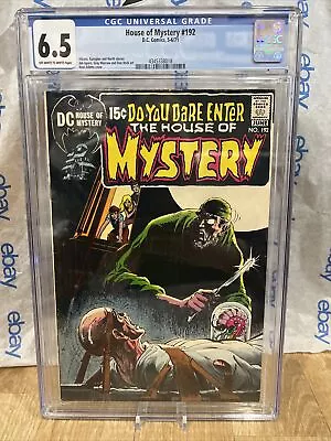 Buy House Of Mystery 192 Cgc 6.5 Neal Adams Cool Cover Horror Dc Comics 1971 • 72.21£