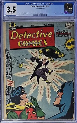 Buy Detective Comics #126 CGC 3.5 D.C. 1947 Penguin Electrocution Cover & Story • 513.89£