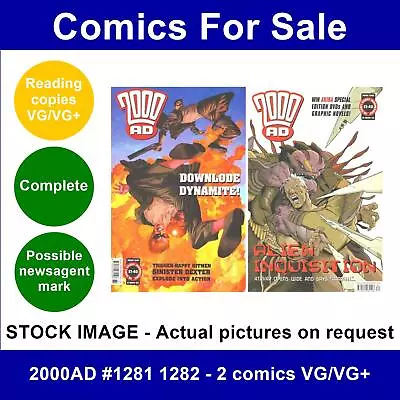 Buy 2000AD #1281 1282 - 2 Comics VG/VG+ • 3.49£