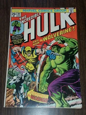 Buy Incredible Hulk #181 Vg (4.0) Marvel Comics November 1974 1st App Wolverine < ** • 3,499.99£