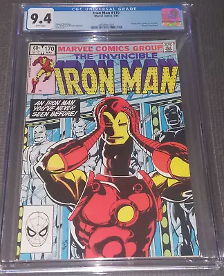 Buy INVINCIBLE IRON MAN #170 CGC 9.4 (1983) 1st Full Jim Rhodes As Iron Man Marvel • 59.47£