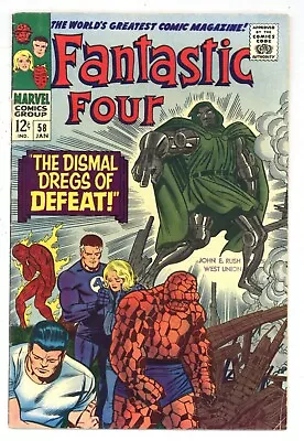 Buy Fantastic Four 58 VGF DR DOOM Wields THE POWER COSMIC! Lockjaw! Wyatt! 1967 R081 • 47.97£