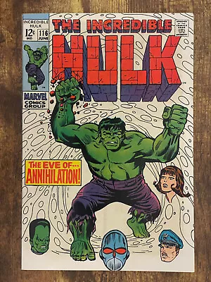 Buy Incredible Hulk #116 - FLAWLESS NEAR MINT 9.4-9.6 NM+ | Marvel Comics 1969 • 86.75£