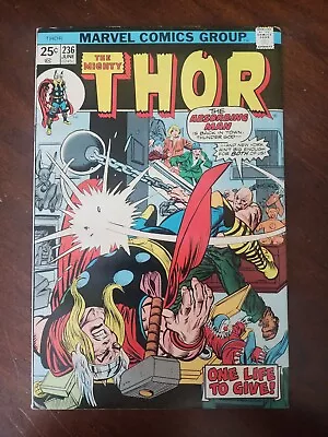Buy The Mighty Thor 236 Marvel Comics 1975 Vf • 10.32£