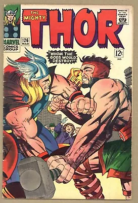 Buy Thor 126 (VG) Vs Hercules! Stan Lee, Jack Kirby 1966 Marvel Comics W414 • 106.43£