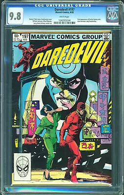 Buy Daredevil #197 CGC 9.8 NM/M White Pgs (1st App Yuriko Oyama) 1983 Marvel • 184.98£