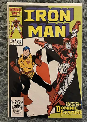 Buy Iron Man #213 Marvel Comics 1986 Dominic Fortune Sent In Cardboard Mailer • 4.99£