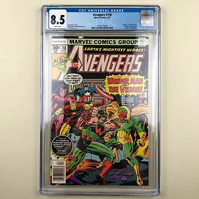 Buy Avengers #158 (1977) CGC 8.5, 1st Graviton, Wonder Man Vs Vision • 60.26£