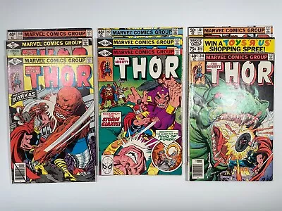 Buy Mighty Thor #285, 287, 289, 295, 296, 297, 298, 300, 301 - Lot Of 9 - 1979 • 39.72£