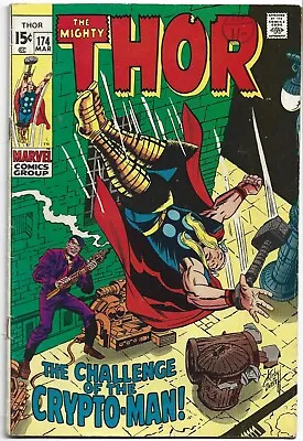Buy Thor #174 - First Appearance Of Crypto-Man, 1970, Marvel Comic • 14£