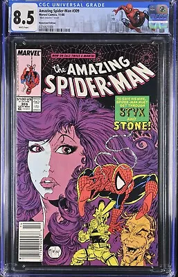 Buy Amazing Spider-Man #309 RARE Mark Jewelers   Insert.- 1st Styx & Stone -8.5 • 120£
