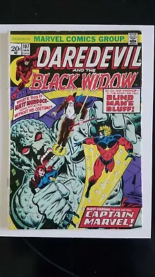 Buy Daredevil #107, 110 1974  Black Widow! Thanos! Captain Marvel! • 7.91£