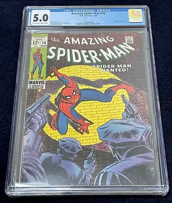 Buy Amazing Spider-Man #70 (Mar 1969) ✨ Graded 5.0 OFF-WH TO WHITE By CGC ✔ Kingpin • 71.15£