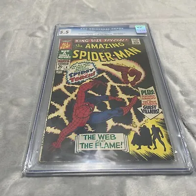Buy Amazing Spiderman Annual 4 Comic CGC 5.5 Marvel 1967 Stan Lee Silver Age • 158.03£