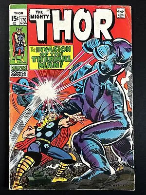 Buy The Mighty Thor #170 Vintage Marvel Comics Silver Age 1st Print 1969 Good/VG *A2 • 7.90£