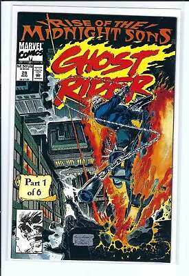 Buy (1990 Series) Marvel Ghost Rider #28 - 1st App Midnight Sons W/ Poster - Nm • 10.27£