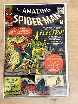 Buy Marvel Comics The Amazing Spider-man #9 1964 1st App Of Electro  Fn 6.0 • 995£
