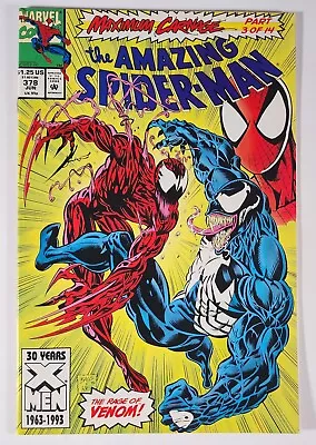 Buy Amazing Spider-Man #378 High Grade Gem Maximum Carnage Marvel 1993 • 6.32£