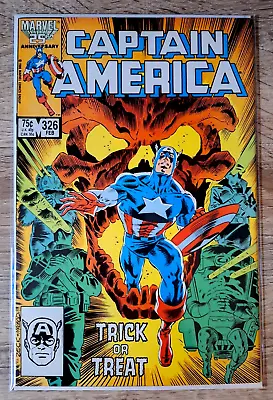 Buy Captain America #326 (1986) Copper Age-Marvel Comics Listing #234 To #379 VF+ • 3.25£