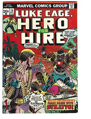 Buy Hero For Hire #16 (12/73) FN- (5.5) 1st Stiletto! Great Bronze Age! • 4.58£