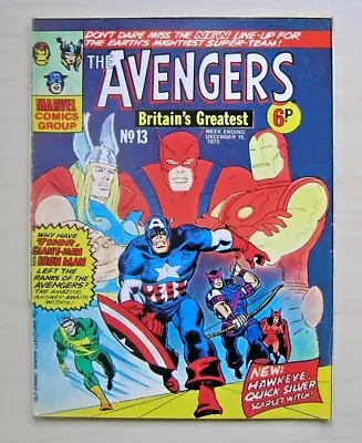 Buy The Avengers #13 - Uk Marvel Comics - Doctor Strange - 1973 (fr/gd) Steve Ditko • 2.25£