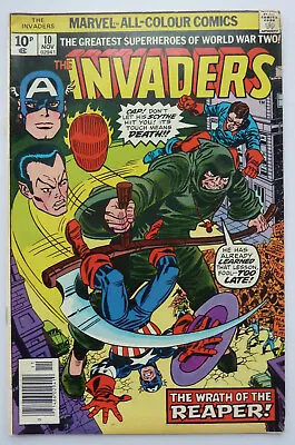 Buy THE INVADERS #10 - G.A. Captain America - UK Variant November 1976 FN+ 6.5 • 7.25£