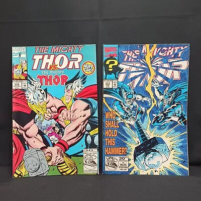 Buy The Mighty Thor 458 & 459 Comic Book Lot Of 2 (late Jan-feb 1992, Marvel) • 10.19£