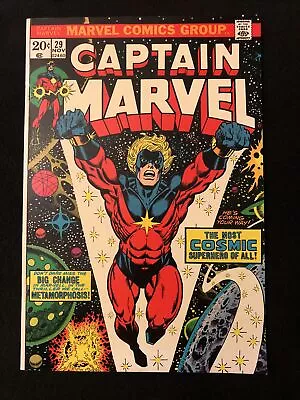 Buy Captain Marvel 29 9.0 9.2 Mylite 2 Double Boarded Marvel 1973 Glossy Oww Page Qs • 43.48£
