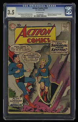 Buy Action Comics #252 CGC VG- 3.5 Off White Origin And 1st Appearance Supergirl! • 1,905.63£