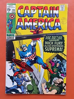 Buy Marvel Comics Bronze Age Captain America #123 • 9.99£
