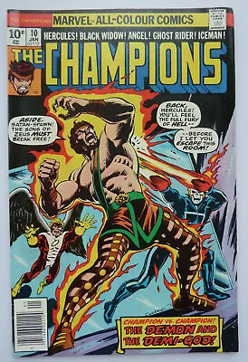 Buy The Champions #10 - UK Variant Marvel Comics January 1977 F/VF 7.0 • 7.25£