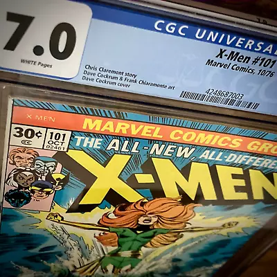 Buy X-Men #101 CGC 7.0 WP Origin And First Appearance Phoenix 1976 Marvel Comics • 377.73£