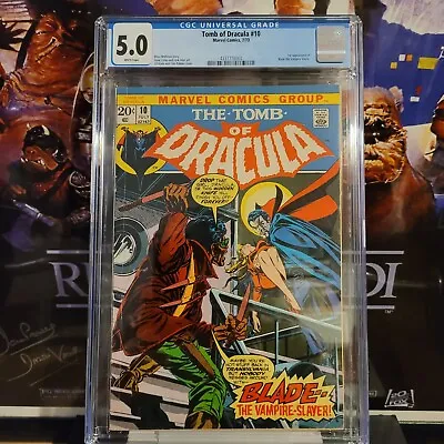 Buy The Tomb Of Dracula #10 CGC 5.0 WP - 1st Appearance Of Blade Marvel Comics 1973 • 599£