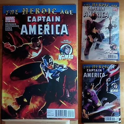Buy 2010 Marvel Comics Captain America 607 608 610 Marko Djurdjevic Cover A Variant • 7.11£