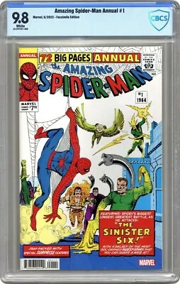 Buy Amazing Spider-Man Annual Facsimile Edition (2020 Marvel) 1 CBCS 9.8 • 135£