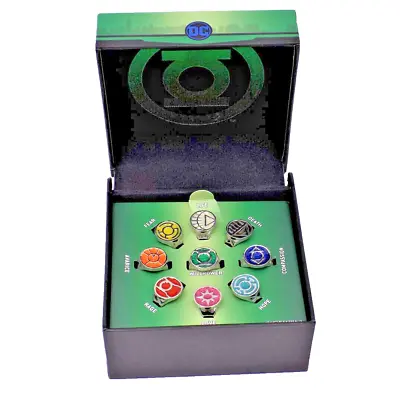 Buy DC Comics Green Lantern Emotional Spectrum | COMPLETE 9 Ring Set Adjustable • 119.93£