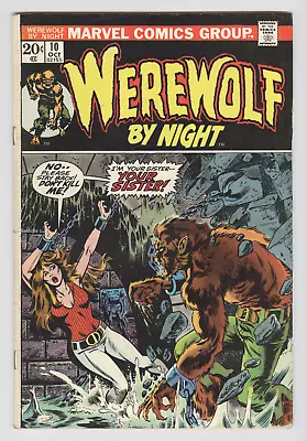 Buy Werewolf By Night #10 October 1973 VG- Tom Sutton Art • 6.35£