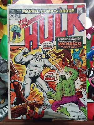 Buy 🔑!!! The Incredible HULK #162 (KEY)  1st App Of Wendingo! - Marvel (1973) *RAW* • 59.13£