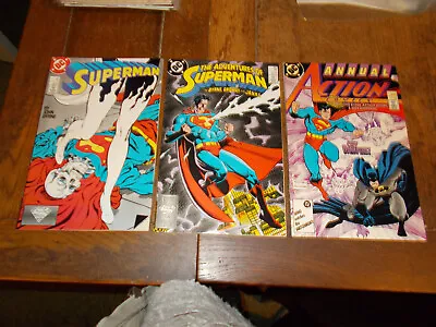 Buy Superman Bundle - Superman 17, Adventures Of Superman 440, Action Annual 1 1988 • 9.99£