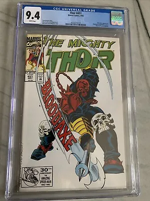 Buy Mighty Thor 451 CGC 9.4 KEY FIRST APPEARANCE Bloodaxe! 🔑 🔥 • 51.24£