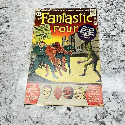 Buy Fantastic Four #11 G-VG 1st App/Origin Impossible Man Jack Kirby 1961 • 190.63£