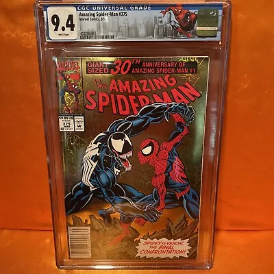 Buy Amazing Spider-Man #375 CGC 9.4 NM 1st App Anne Weying (She-Venom) Newsstand • 55.29£