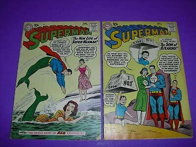 Buy Superman #139 & #140 Both Around VG 4.0 COND 1960! DC Unrestored Very Good B886 • 80.31£